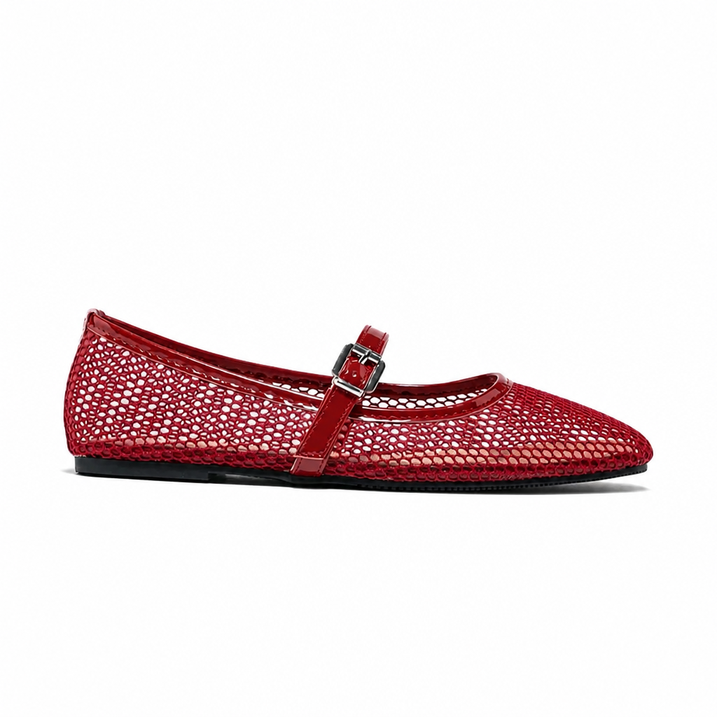 Sleek Anaelle Sheer-Mesh Mary Jane Sandals
