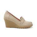 Understated Florian Leather Wedge Loafers