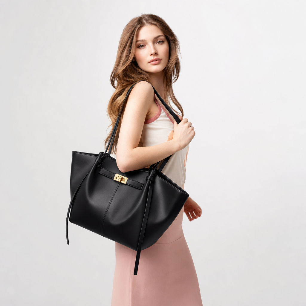 Statement Alessandra Structured Leather Shoulder Bag