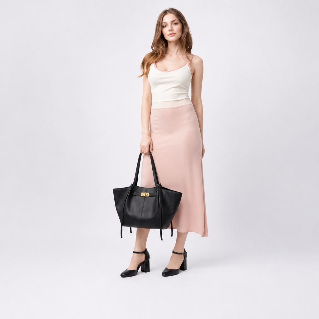 Statement Alessandra Structured Leather Shoulder Bag