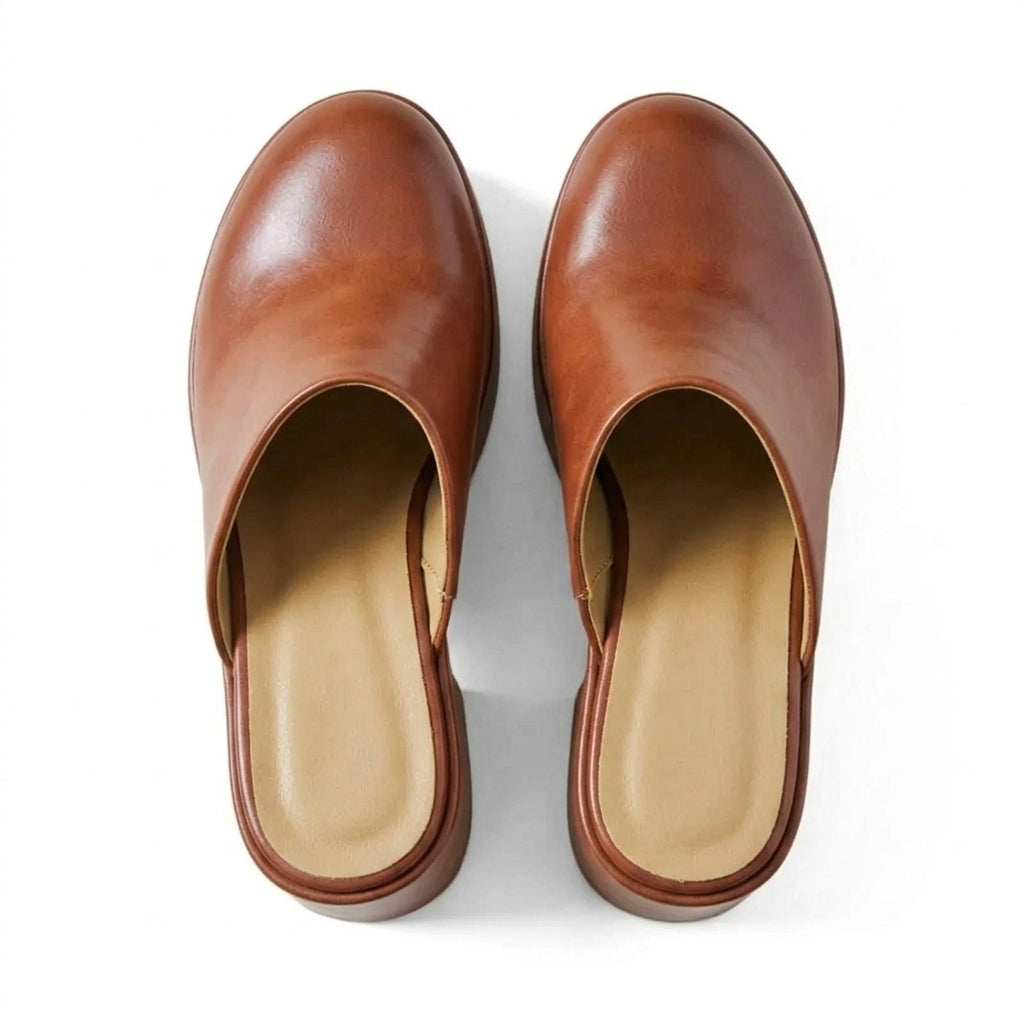 Bold High-Heel Vintage Clogs