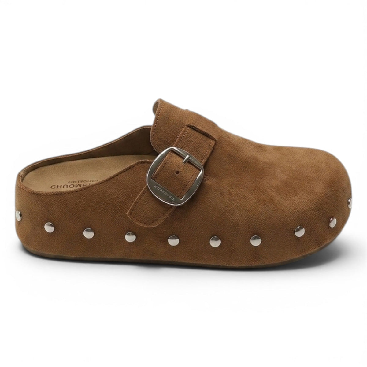 Effortless Suede Buckle Clogs