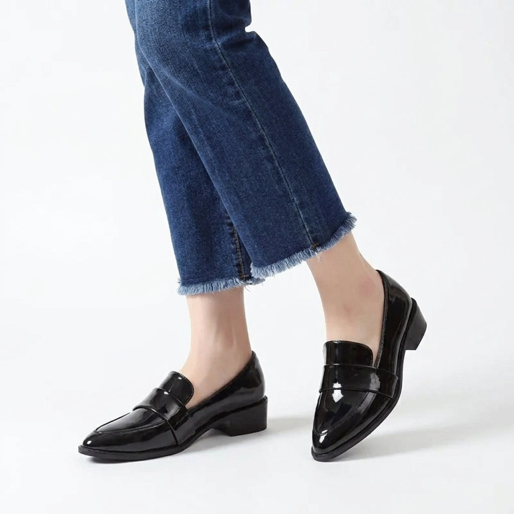 Classic Roswitha British-Inspired Patent Loafers