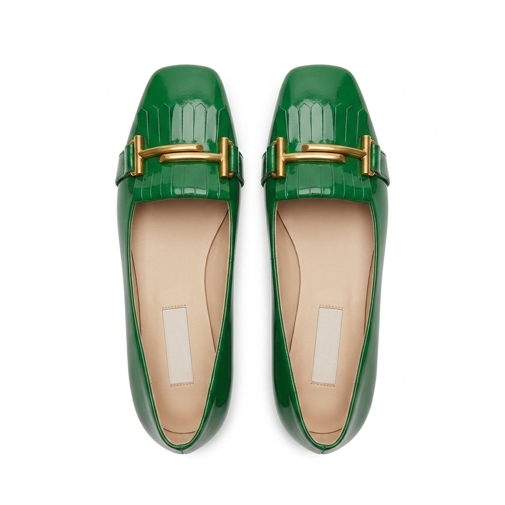 Weekend Parisian-Inspired Patent Loafers with Fringe
