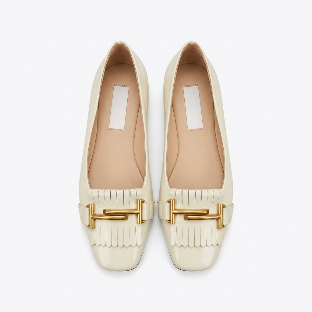 Weekend Parisian-Inspired Patent Loafers with Fringe