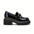 Modern Patent Platform Loafers