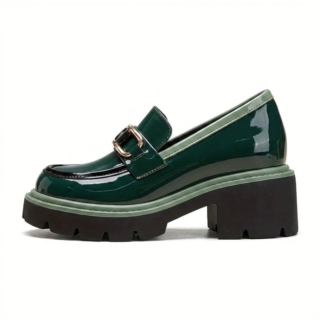 Modern Patent Platform Loafers