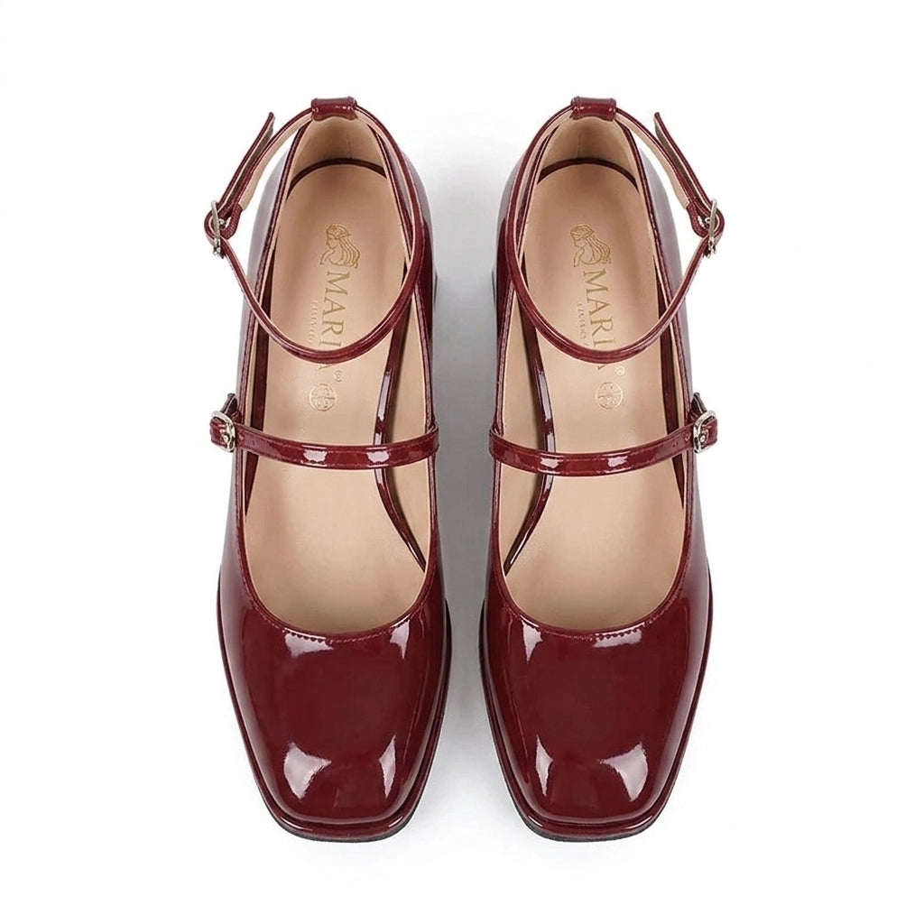 Refined Valentina Heeled Patent Loafers with Polished Finish