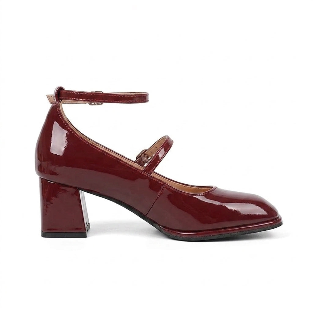 Refined Valentina Heeled Patent Loafers with Polished Finish