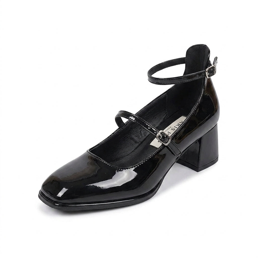 Refined Valentina Heeled Patent Loafers with Polished Finish
