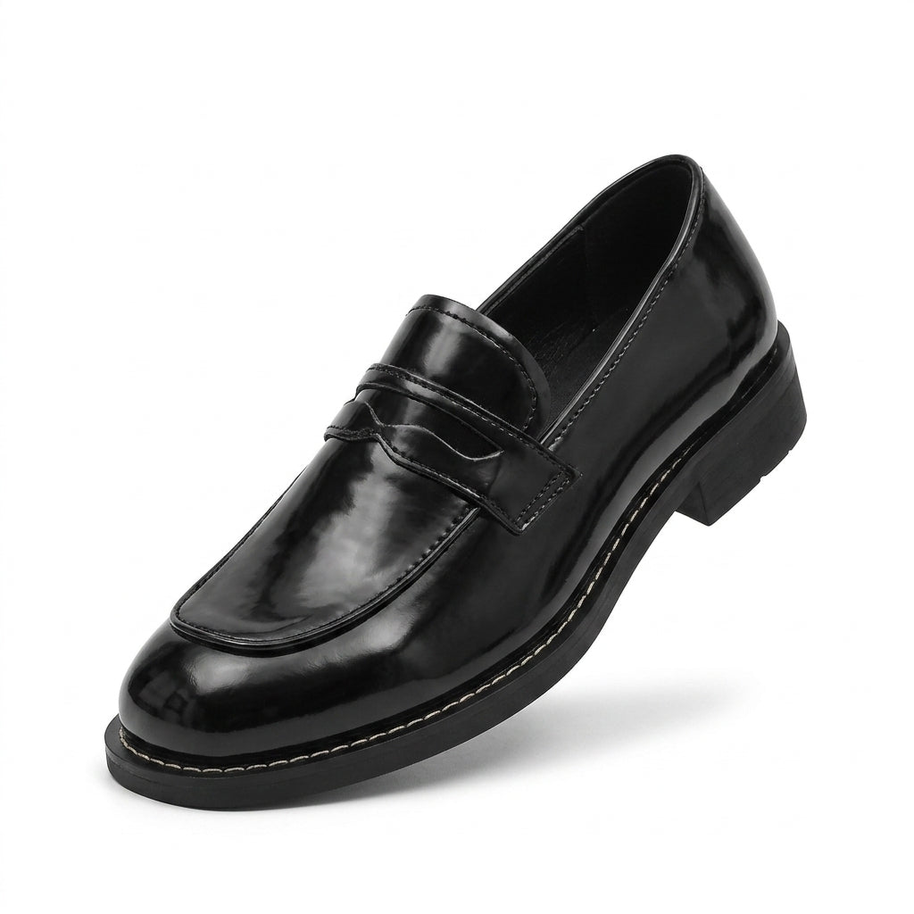 City-Ready Patent Loafers with Chunky Sole