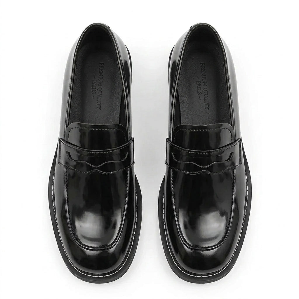 City-Ready Patent Loafers with Chunky Sole