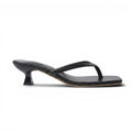 Refined Sculpted-Heel Thong Sandals