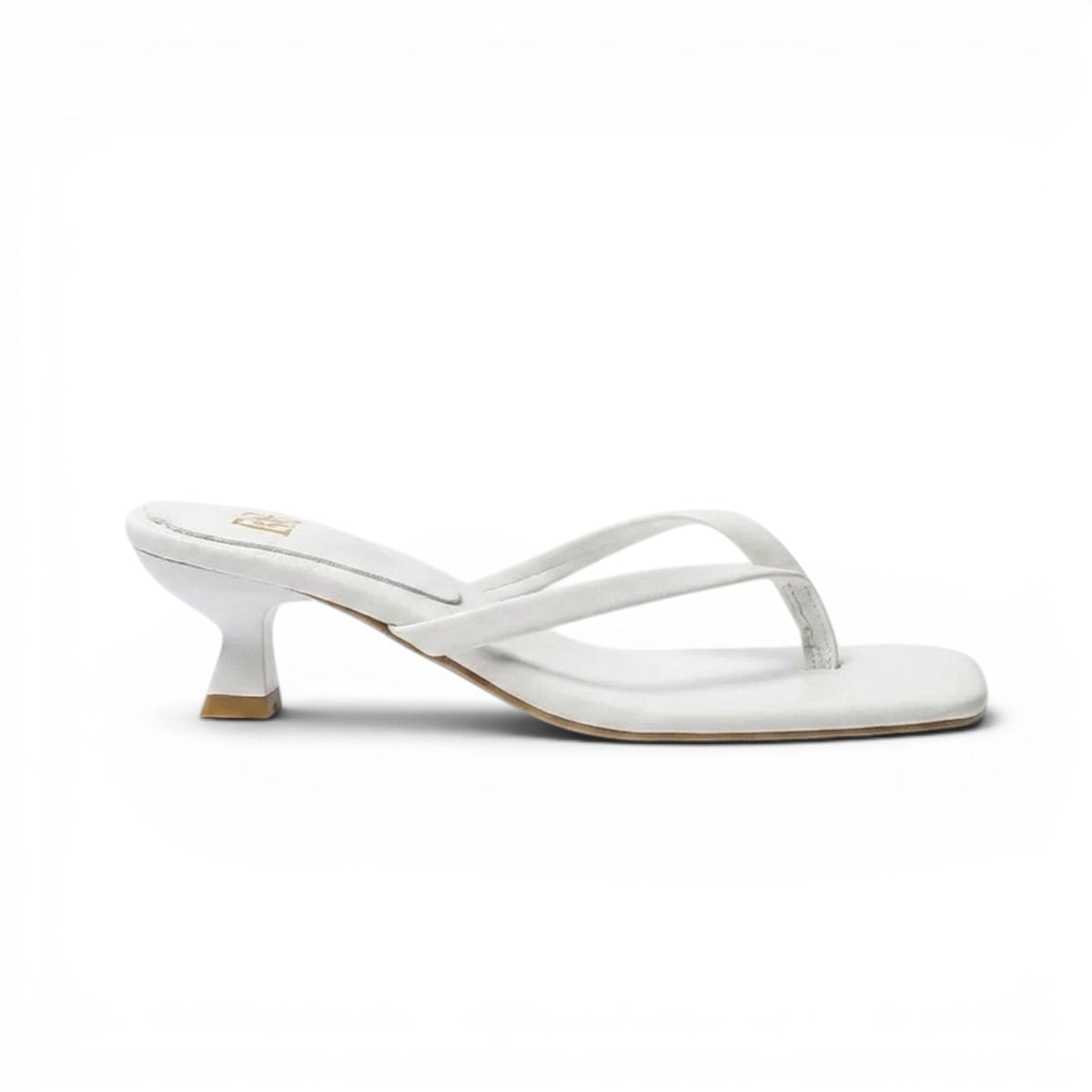 Refined Sculpted-Heel Thong Sandals