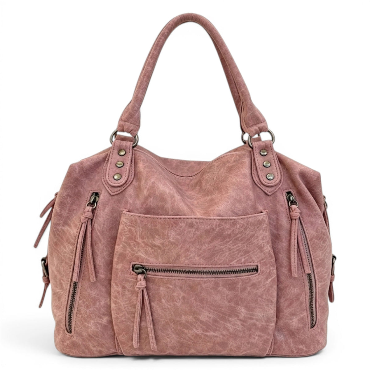 Essential Leather Shoulder Bag with Pockets
