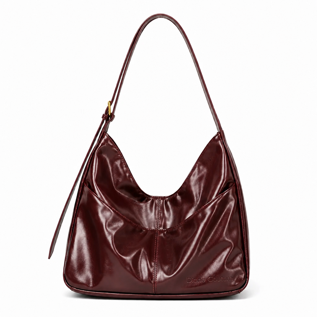 Polished Patent Leather Shoulder Bag