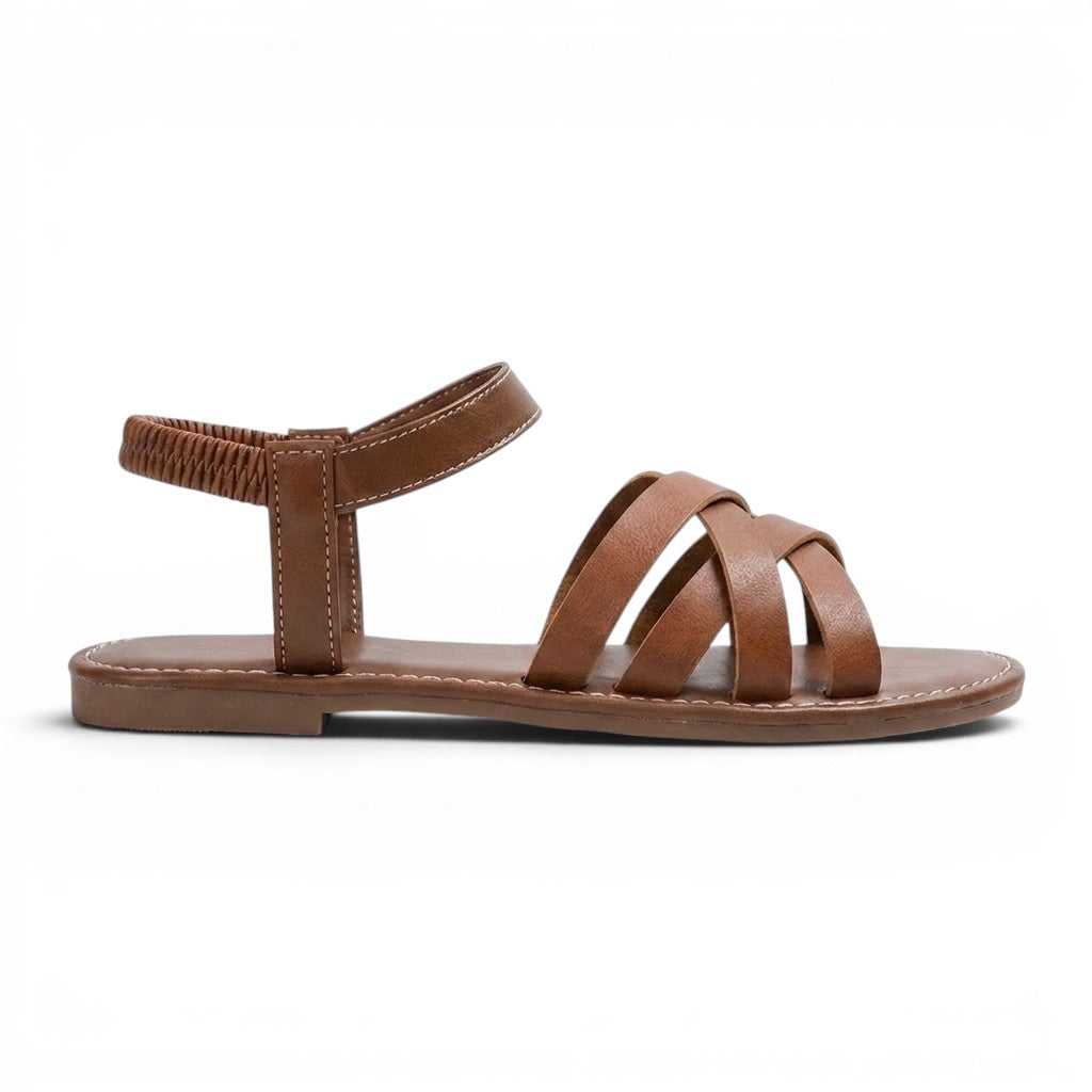 Essential Vegan-Leather Flat Sandals