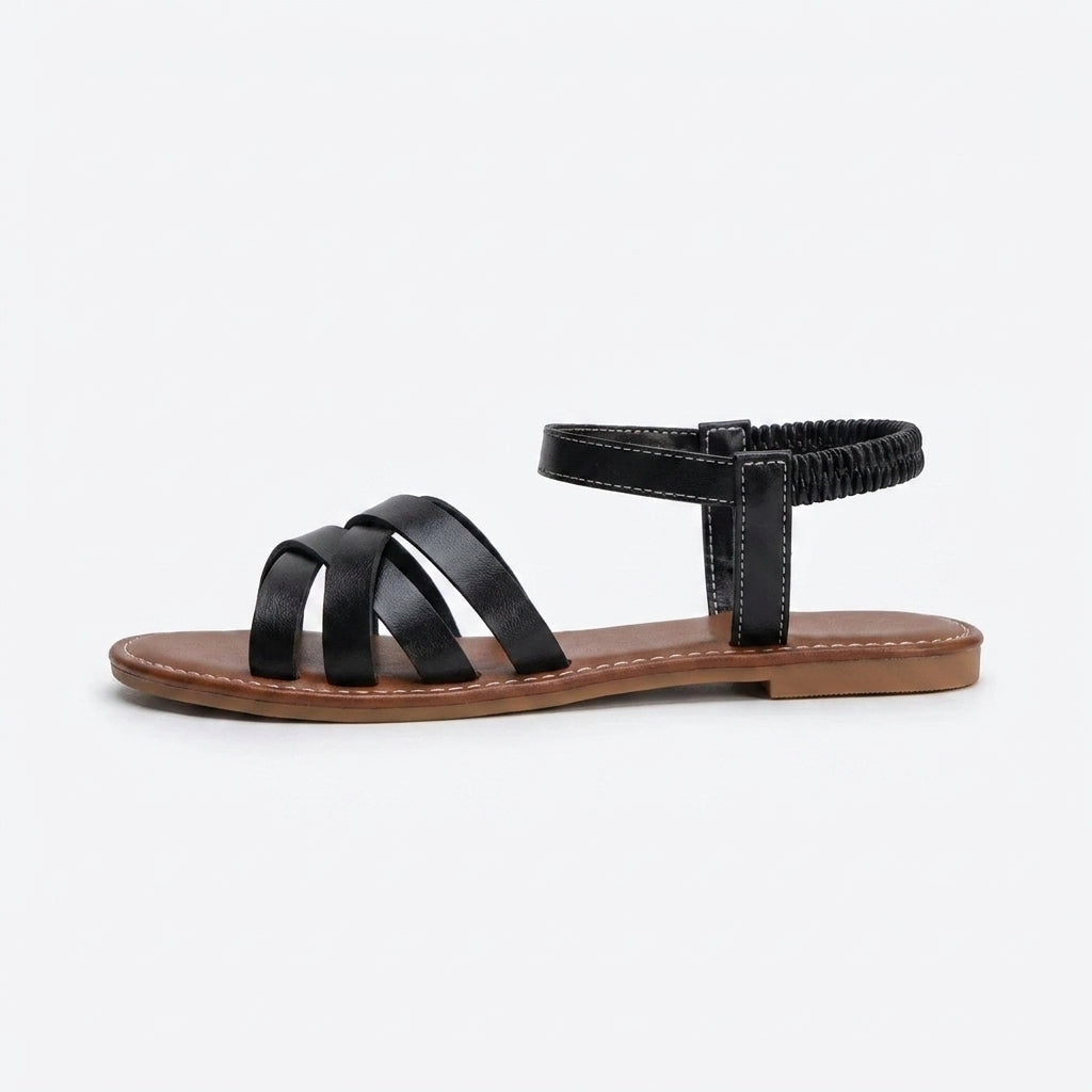 Essential Vegan-Leather Flat Sandals