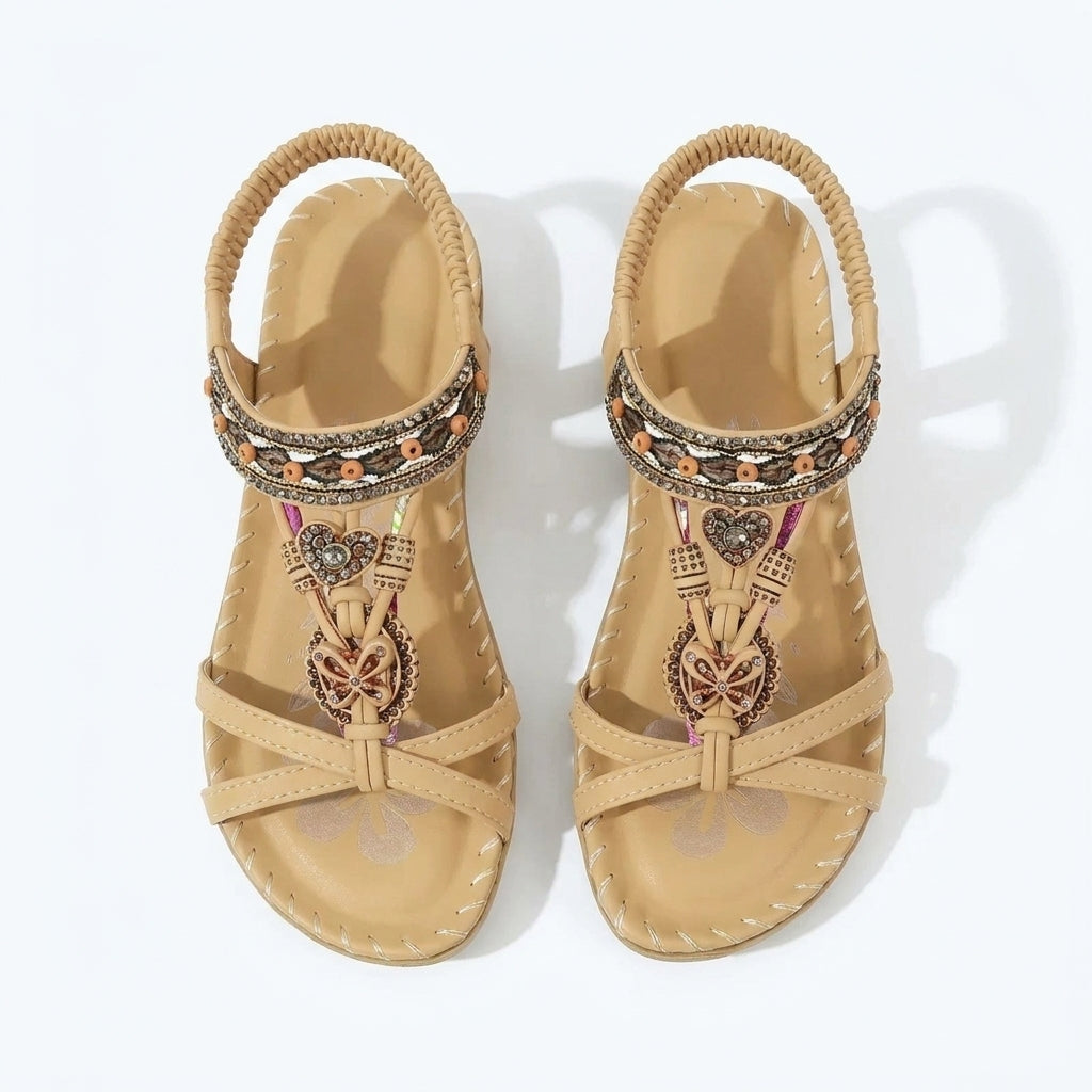 Statement Marcelline Embellished Ankle-Strap Sandals