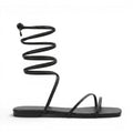 Sleek Nadia Lace-Up Flat Sandals