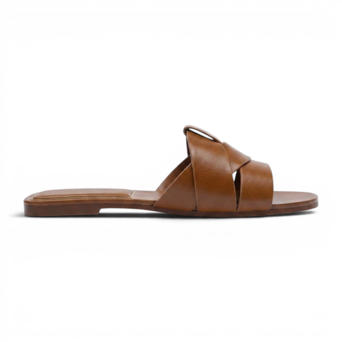 Effortless Wide-Strap Flat Mules