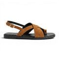 Weekend Wide Crossed-Strap Sandals