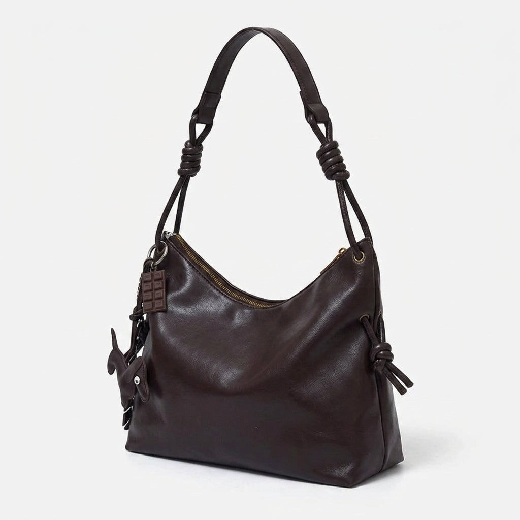 Statement Roxane Leather Crossbody with Charm Detail