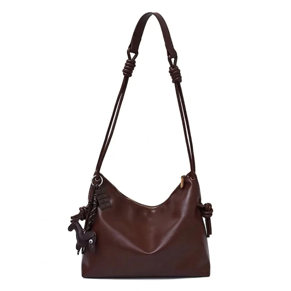 Statement Roxane Leather Crossbody with Charm Detail