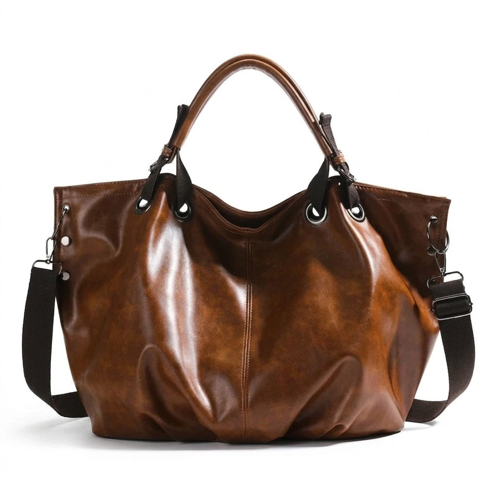 Heritage-Inspired Guinevere Aged Leather Tote