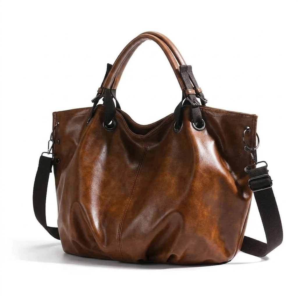 Heritage-Inspired Guinevere Aged Leather Tote