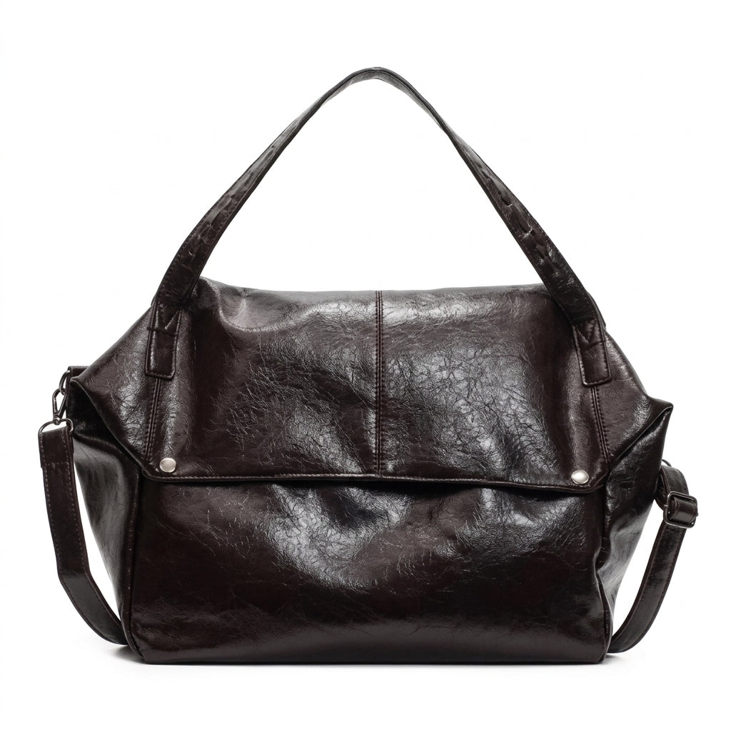 Bold Glossy Shoulder Bag