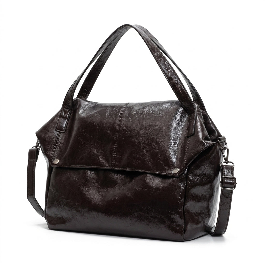 Bold Glossy Shoulder Bag