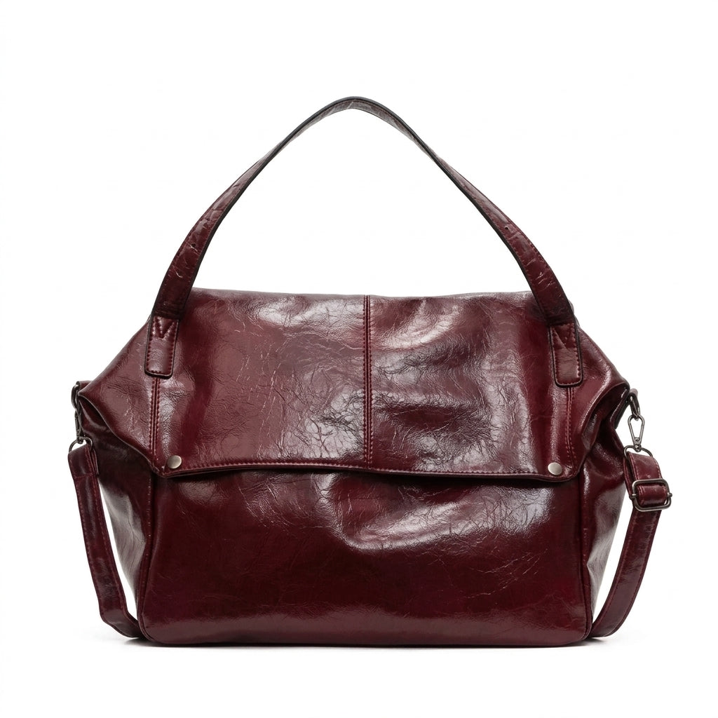 Bold Glossy Shoulder Bag