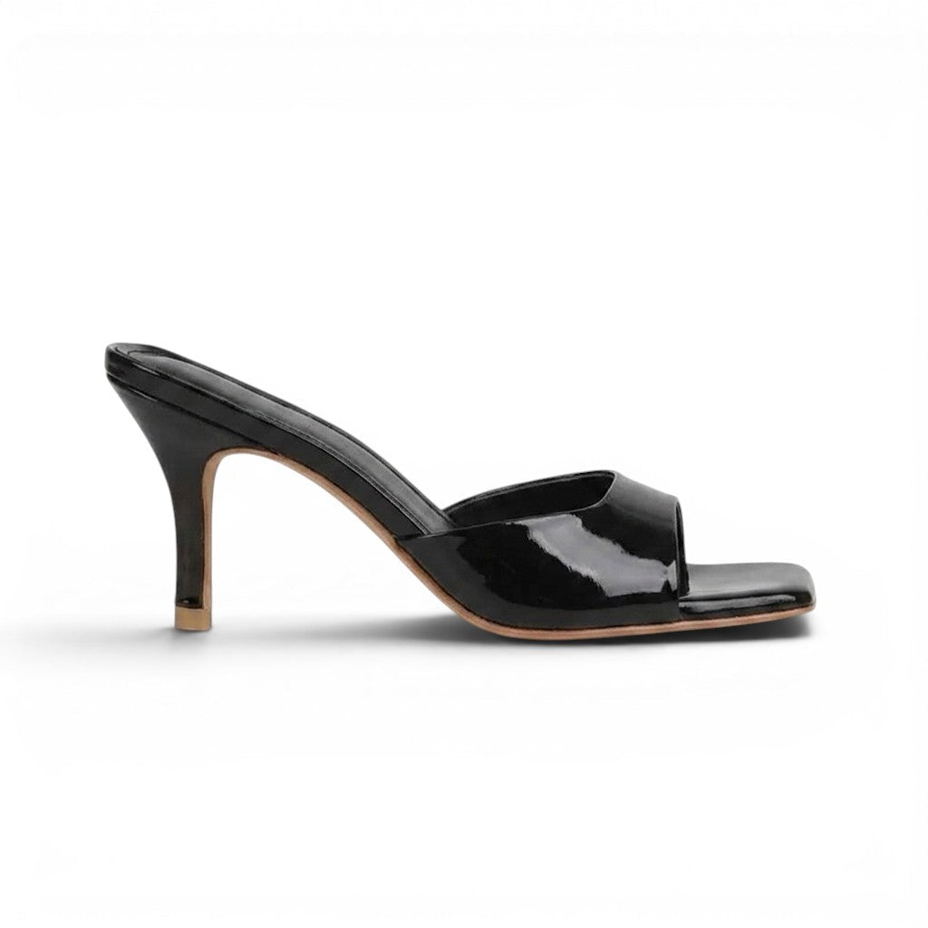 Refined Nude Patent Stiletto Sandals