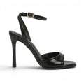Sleek Novalie Square-Toe Thin-Heel Sandals