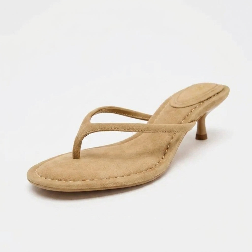 Effortless Low-Heel Thong Sandals