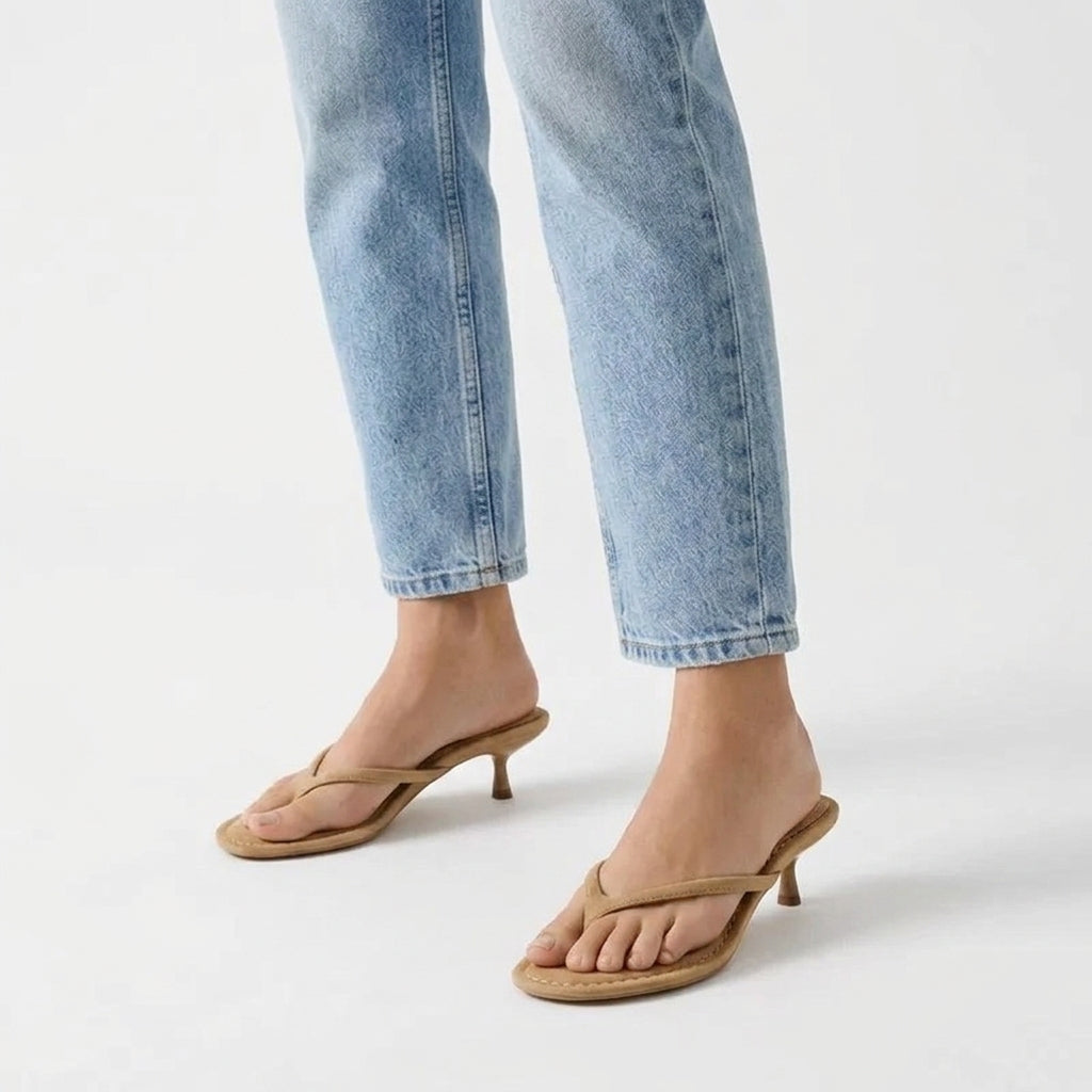 Effortless Low-Heel Thong Sandals