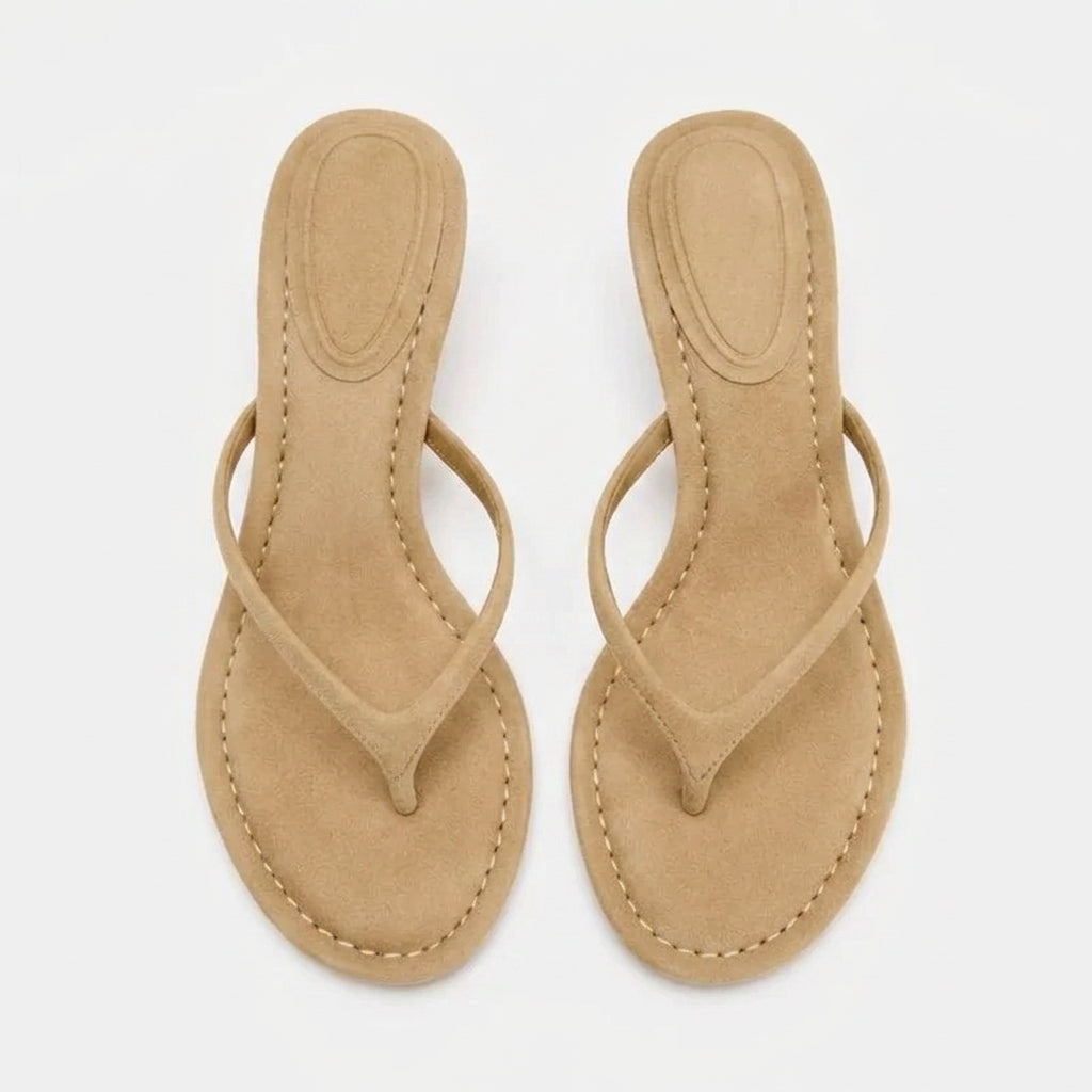 Effortless Low-Heel Thong Sandals