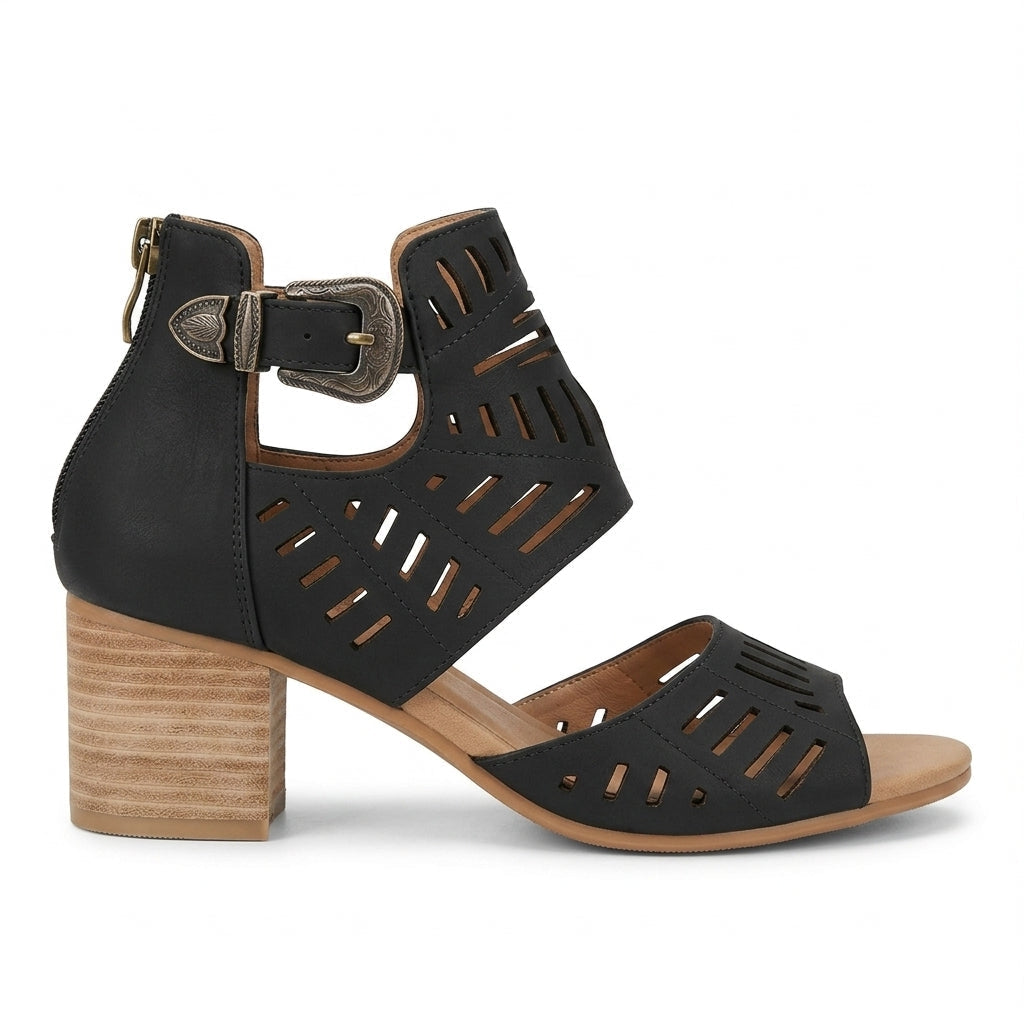 Bold Ursula Square-Heel Gladiator Sandals