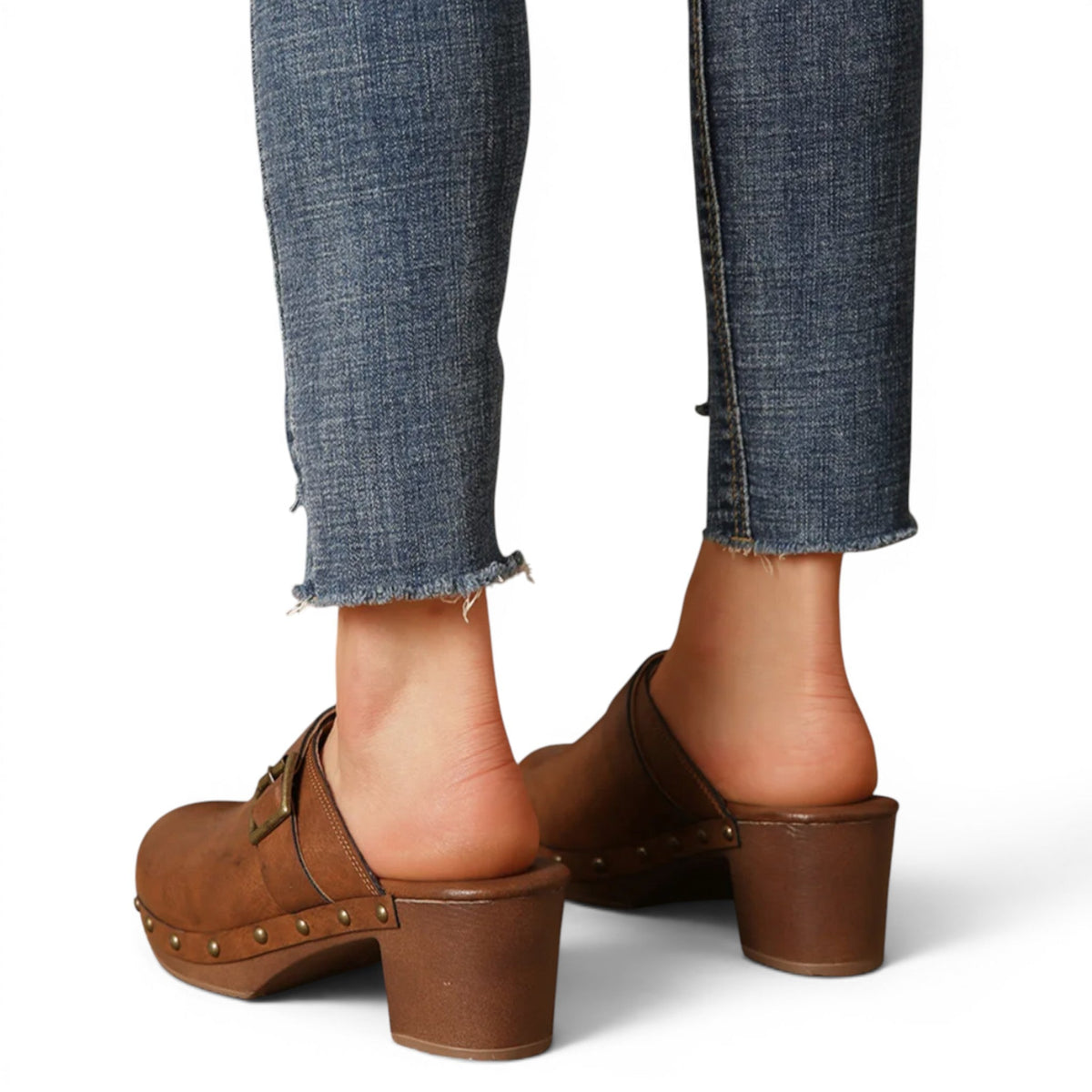 Signature Yara Wood-Heel Vintage Mules