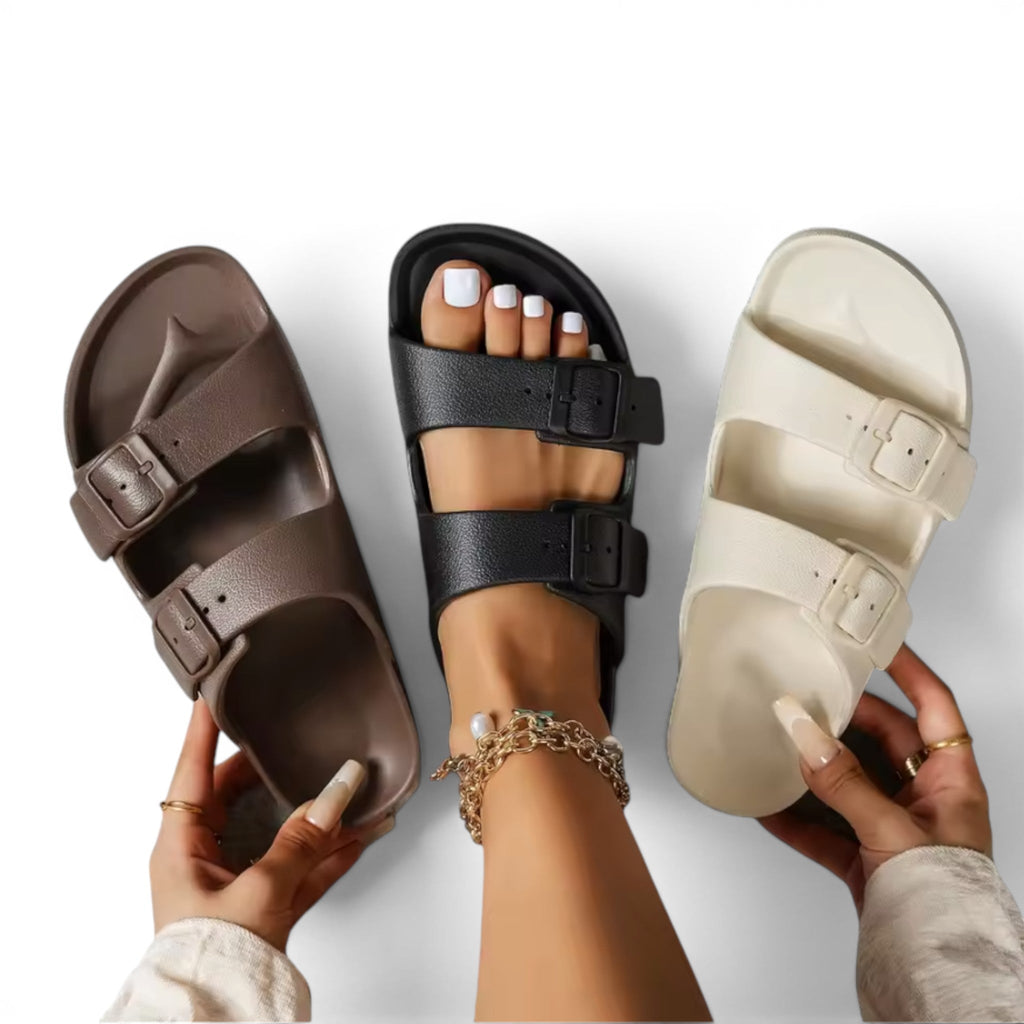 Sun-Ready Melina Double-Buckle EVA Sandals