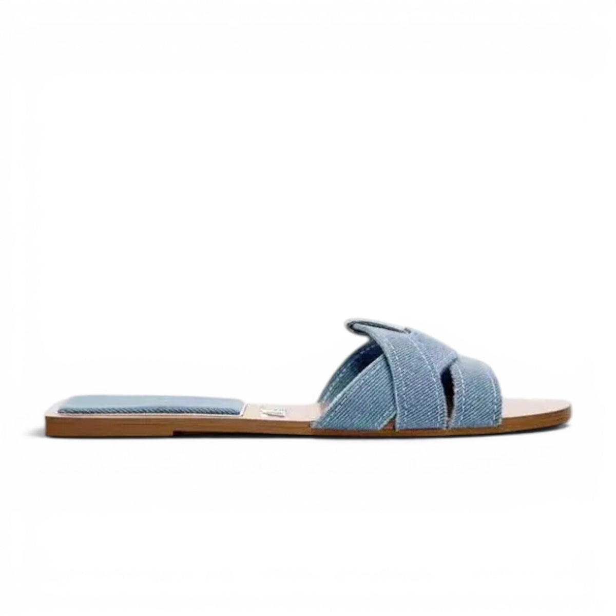 Effortless Wide-Strap Flat Mules