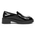 Polished Wedge Loafers with Glossy Finish