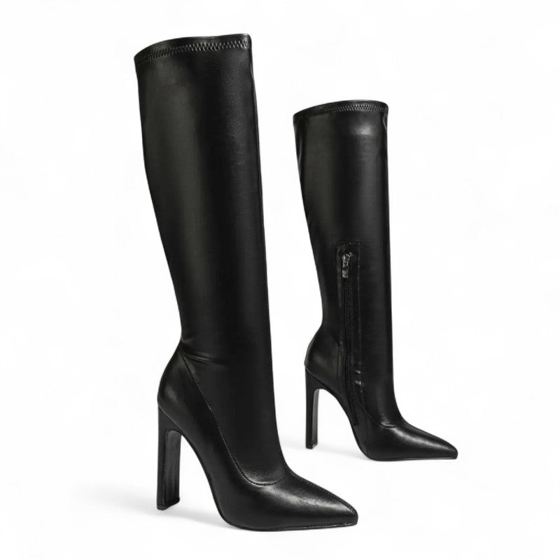 Refined Pointed-Toe Tall Boots