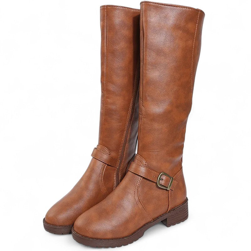 Essential Flat Tall Boots with Zip Closure