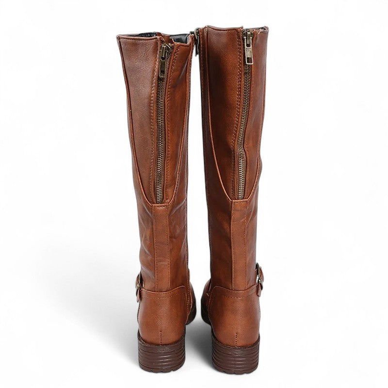 Essential Flat Tall Boots with Zip Closure