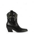 Classic Western Heeled Ankle Boots