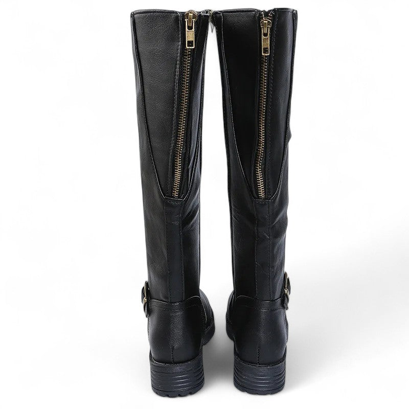 Essential Flat Tall Boots with Zip Closure
