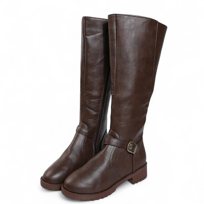 Essential Flat Tall Boots with Zip Closure