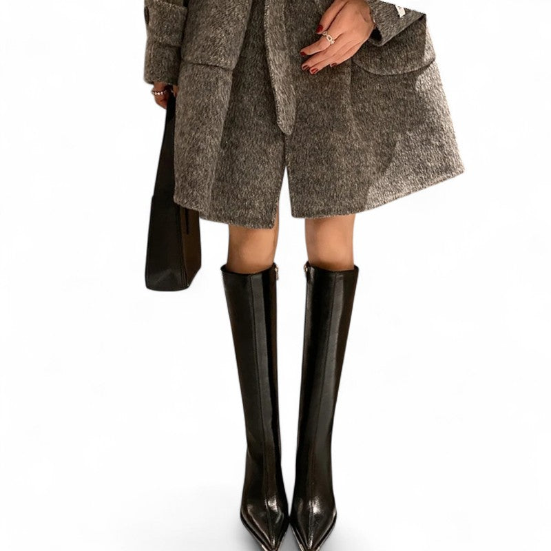 Sleek Valentia Tall Boots with High Heel